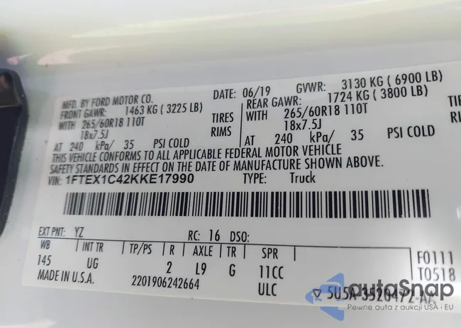 1FTEX1C42KKE17990: 43386498