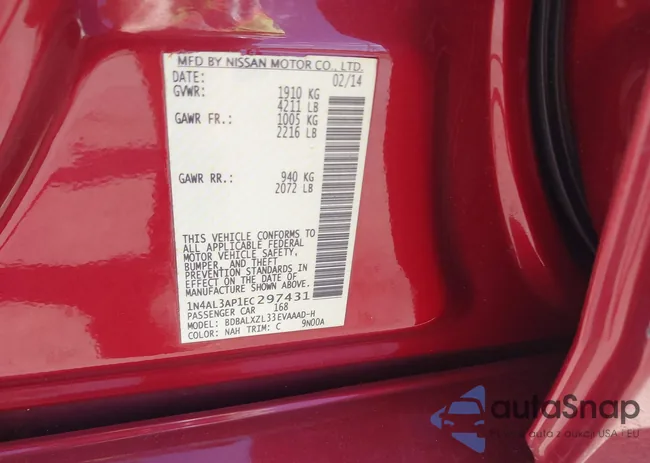 1N4AL3AP1EC297431: 43386571