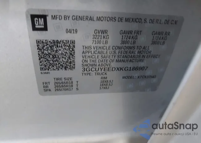 3GCUYEEDXKG186907: 43387862