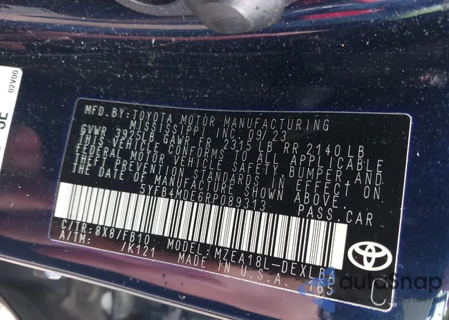 5YFB4MDE6RP089313: 43387918