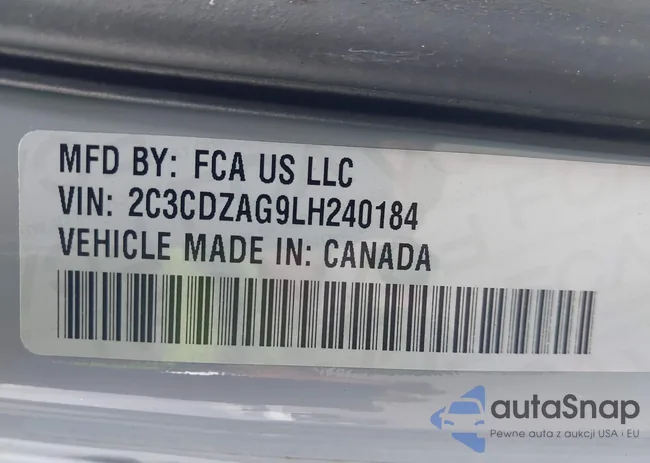 2C3CDZAG9LH240184: 43387928