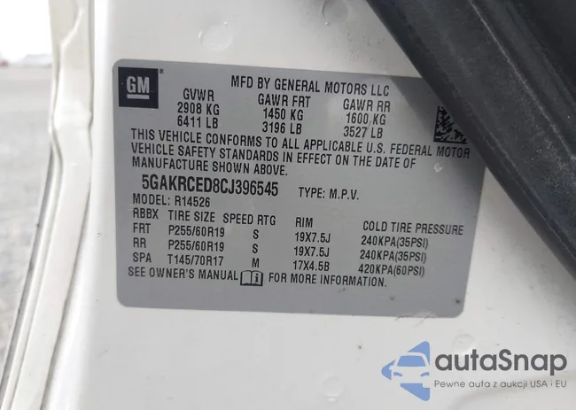 5GAKRCED8CJ396545: 43387987