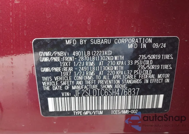 JF2SLDTC6SH476837: 43388036