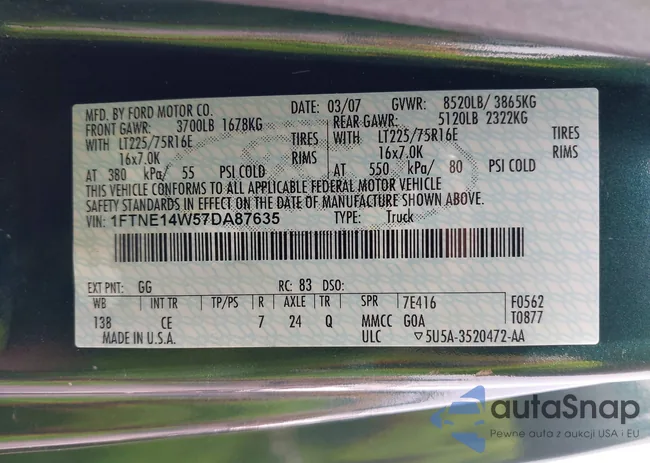 1FTNE14W57DA87635: 43388092