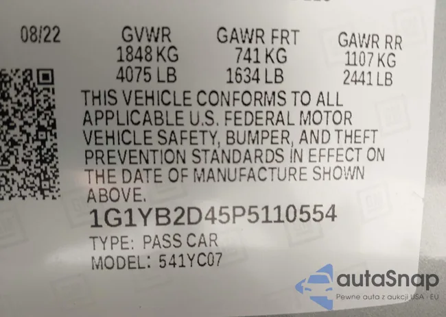 1G1YB2D45P5110554: 43388193