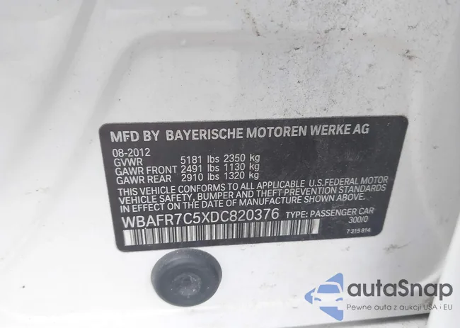 WBAFR7C5XDC820376: 43388215