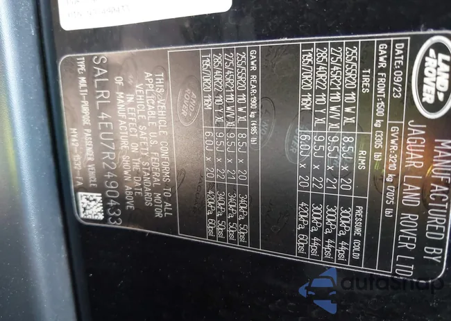 SALRL4EU7R2490433: 43387261