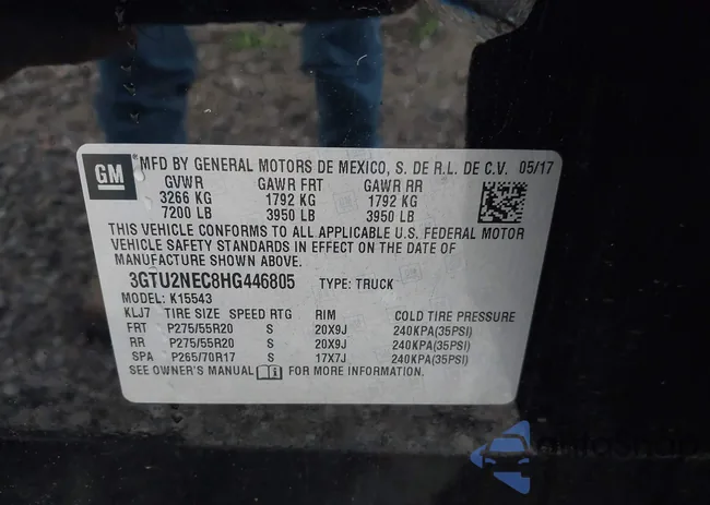 3GTU2NEC8HG446805: 43387263