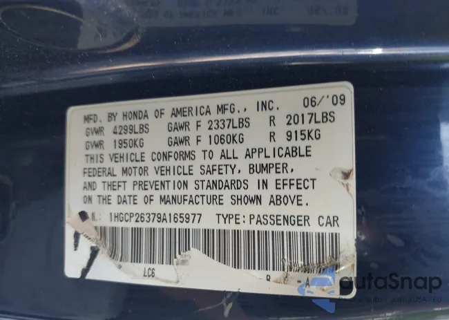 1HGCP26379A165977: 43387371