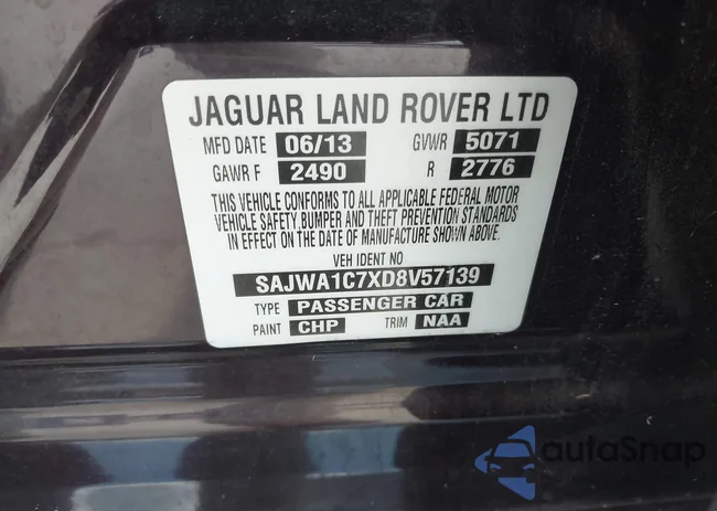 SAJWA1C7XD8V57139: 43387444