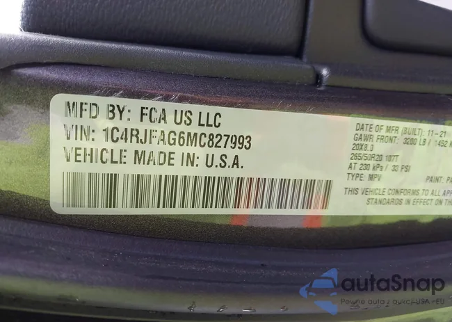 1C4RJFAG6MC827993: 43388780