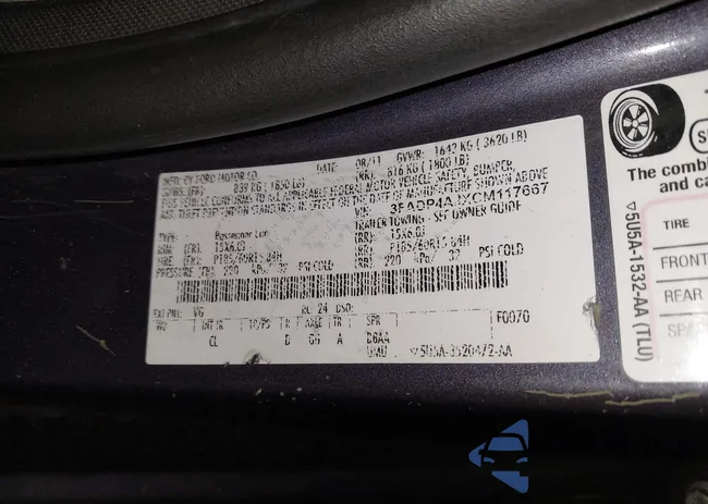 3FADP4AJXCM117667: 43388850