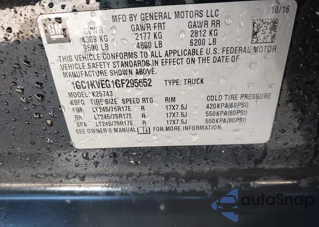 1GC1KVEG1GF295652: 43388912