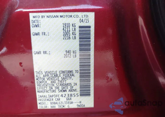 1N4AL3AP3FC423855: 43388916