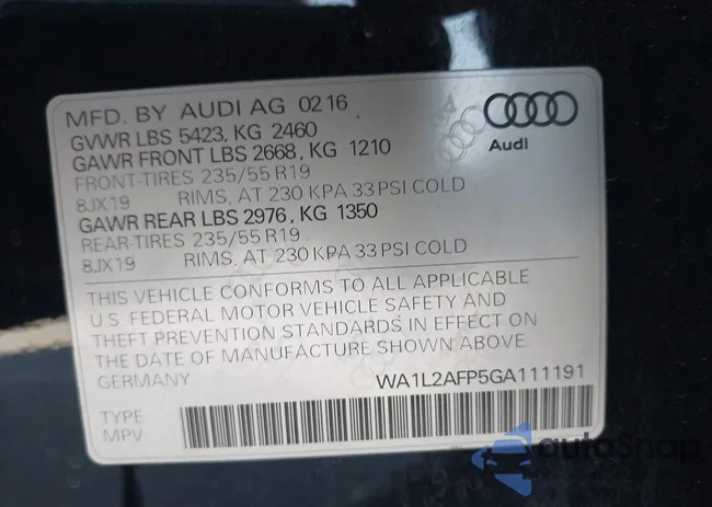 WA1L2AFP5GA111191: 43389056