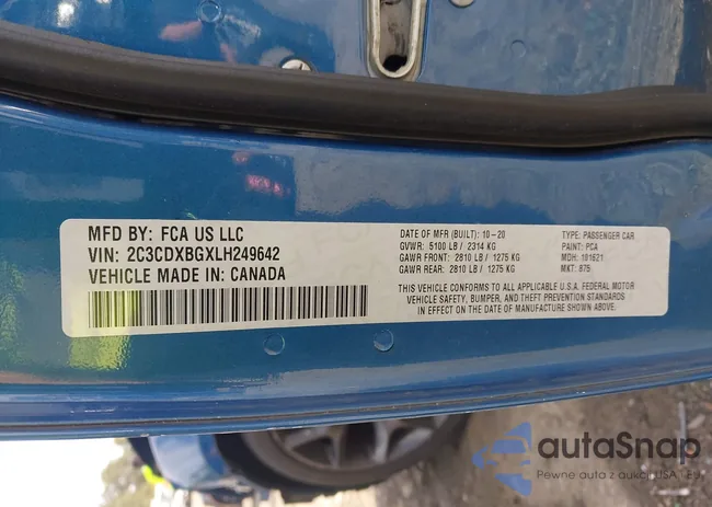 2C3CDXBGXLH249642: 43389062