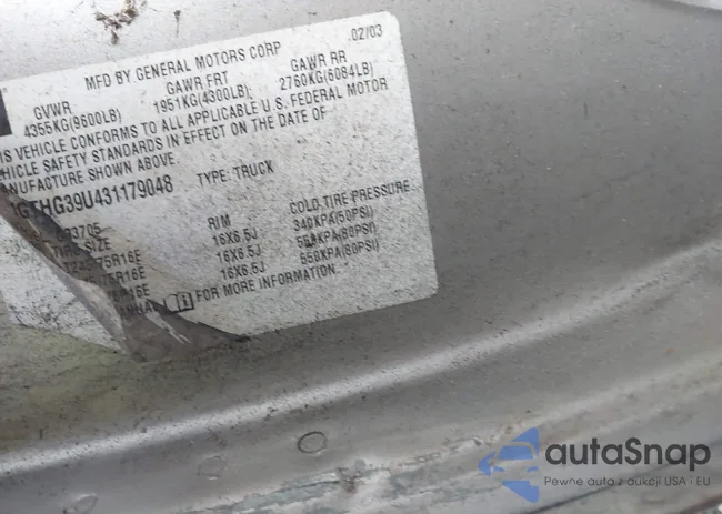 1GTHG39U431179048: 43389082