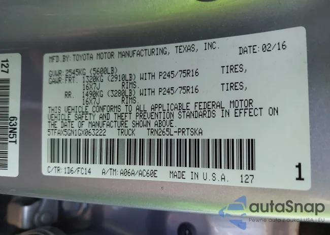 5TFAX5GN1GX063222: 43388292