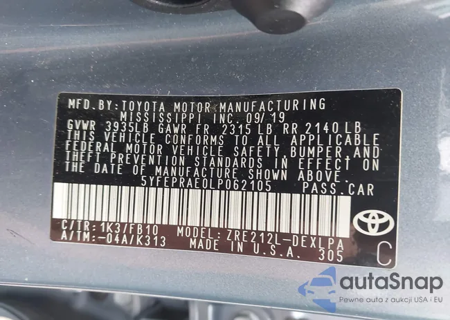 5YFEPRAE0LP062105: 43388378