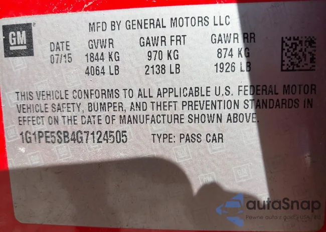 1G1PE5SB4G7124505: 43388398