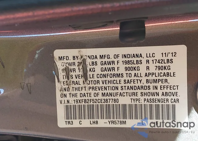 19XFB2F52CE387780: 43388499