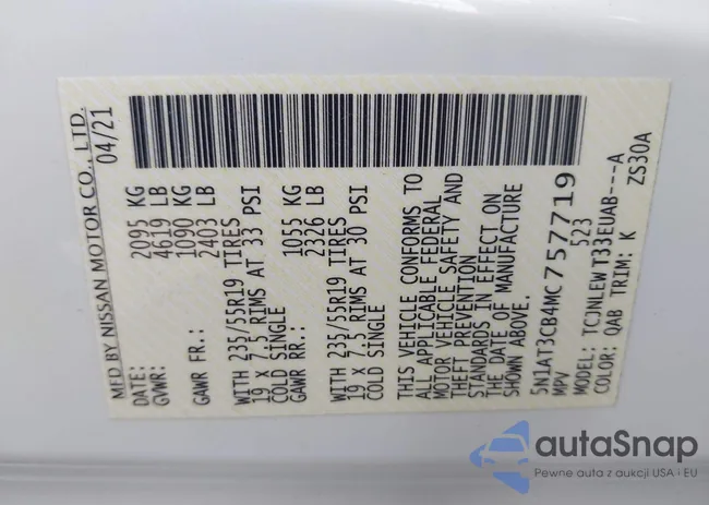 5N1AT3CB4MC757719: 43388503