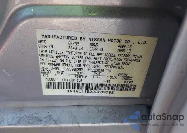 1N4AL11E22C209792: 43389686