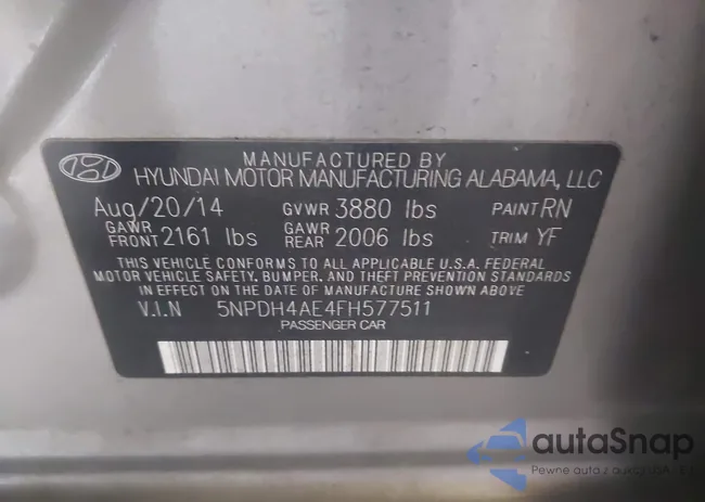 5NPDH4AE4FH577511: 43389708