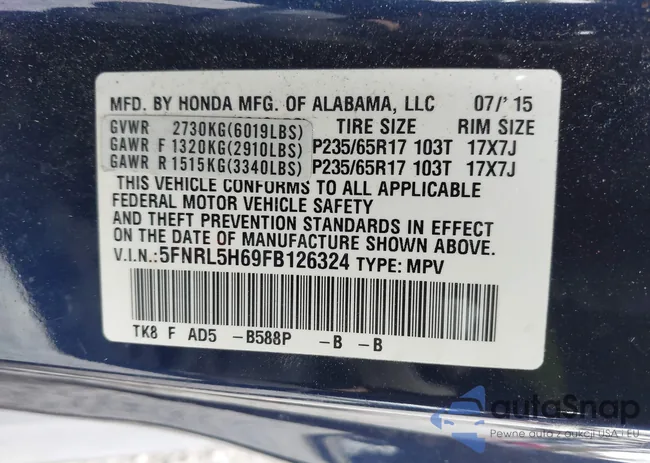 5FNRL5H69FB126324: 43389738