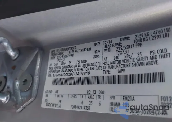 1FMCU9GX0FUA97819: 43389770