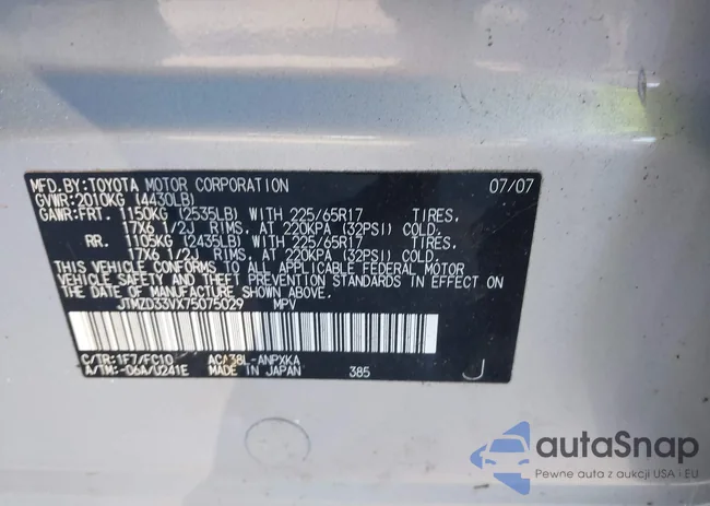 JTMZD33VX75075029: 43389780