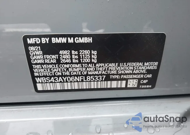 WBS43AY06NFL85337: 43389928