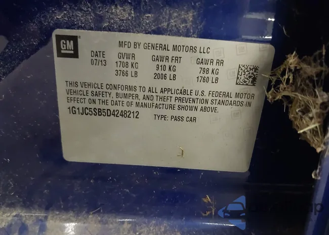 1G1JC5SB5D4248212: 43389970