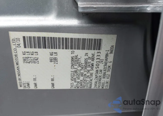 1N4AL2AP3AN501333: 43389971