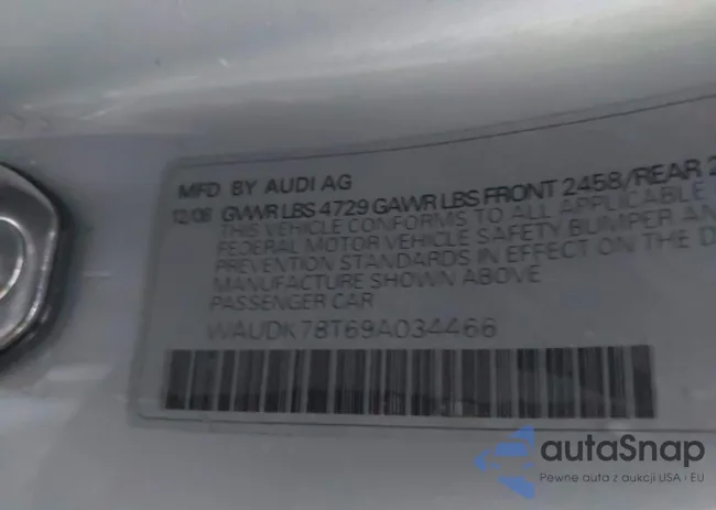 WAUDK78T69A034466: 43390016