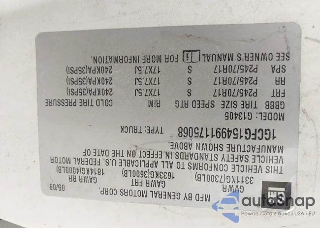 1GCFG154991175068: 43390061