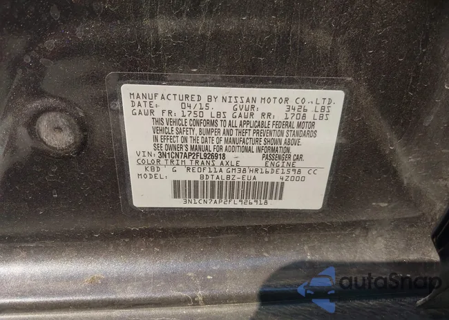 3N1CN7AP2FL926918: 43389331