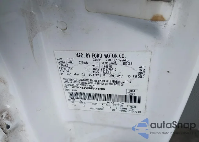 1FTPX14V08FA71200: 43389485