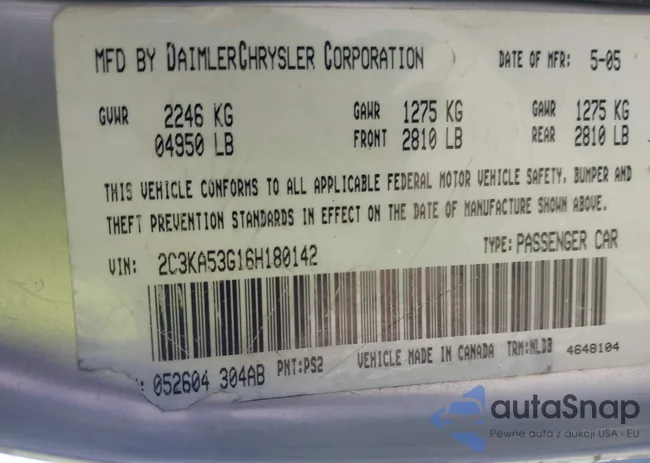 2C3KA53G16H180142: 43389537