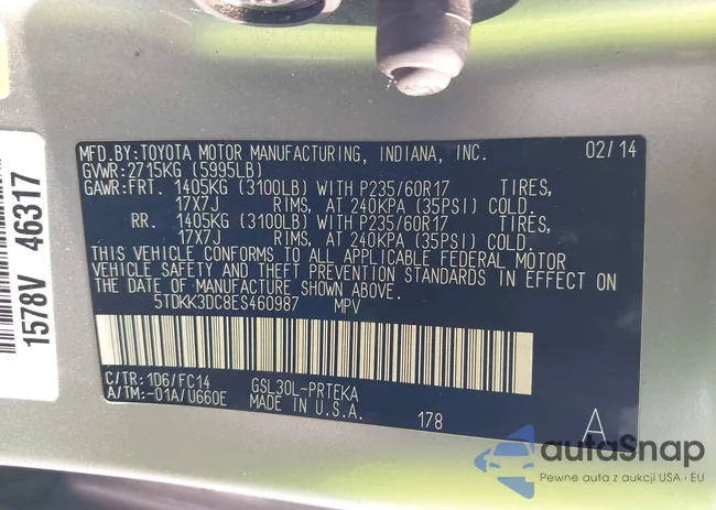 5TDKK3DC8ES460987: 43390678