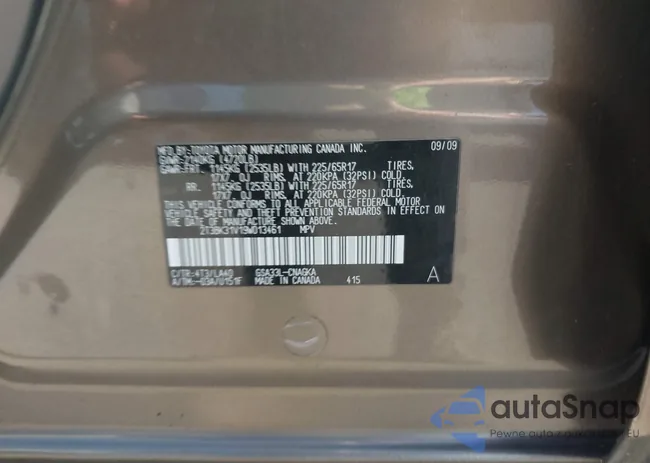 2T3BK31V19W013461: 43390703