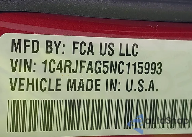 1C4RJFAG5NC115993: 43390783