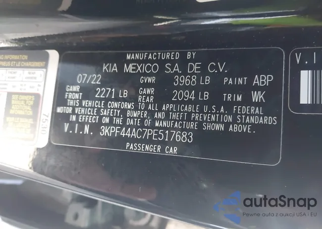 3KPF44AC7PE517683: 43390834