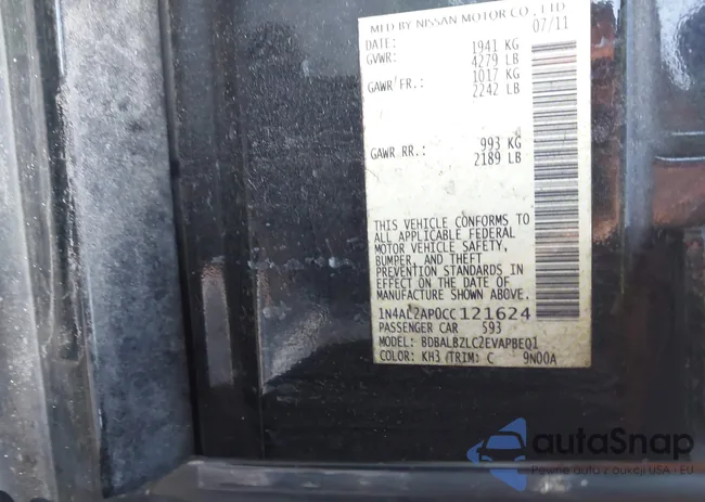 1N4AL2AP0CC121624: 43390896