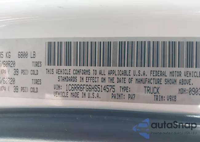 1C6RR6FG6HS514575: 43391006