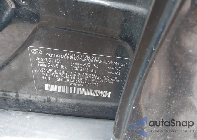 5NPEB4AC3DH667993: 43391111