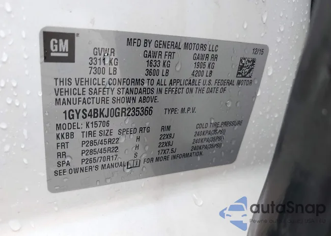 1GYS4BKJ0GR235366: 43391119