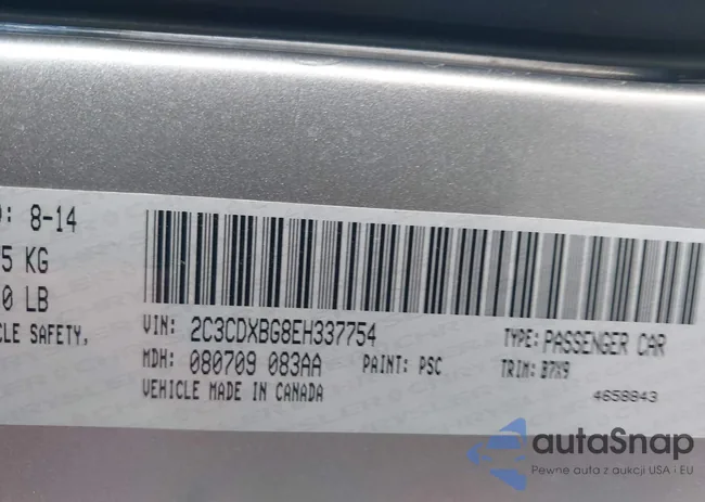 2C3CDXBG8EH337754: 43391128