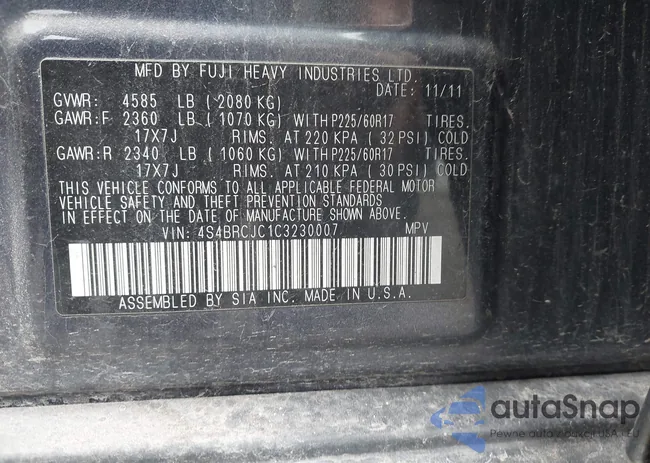 4S4BRCJC1C3230007: 43390339