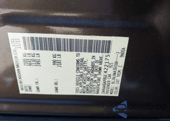 1N4AA6AP8GC422175: 43390358